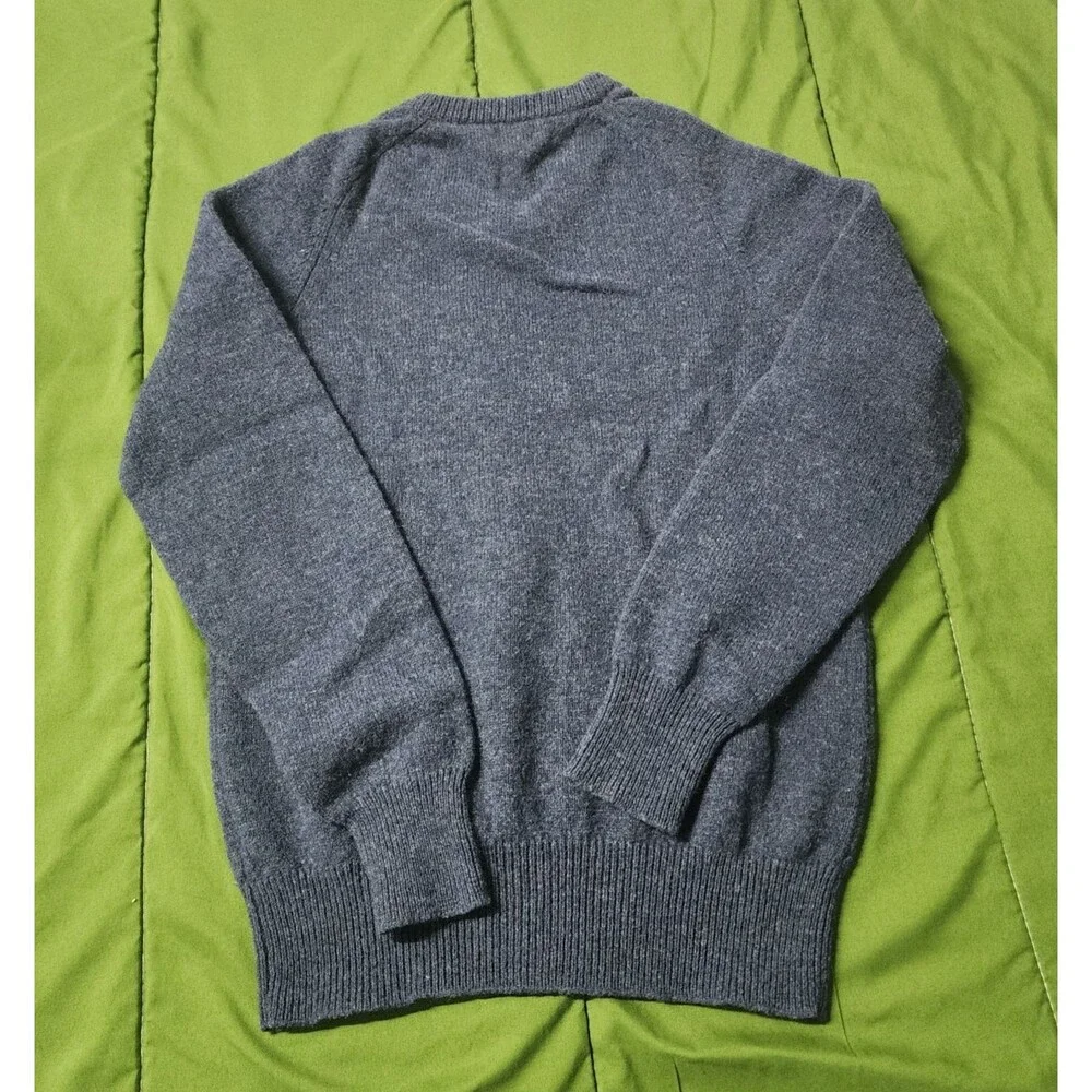 J. CREW Long Sleeve Crew Neck Wool Lambswool Men's Sweater Navy Blue Size XS